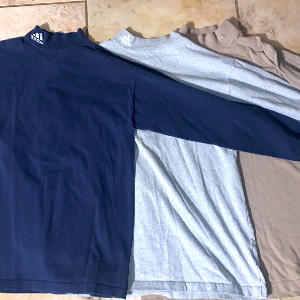 BUNDLE! 3 Men’s Adidas highneck long sleeve shirts